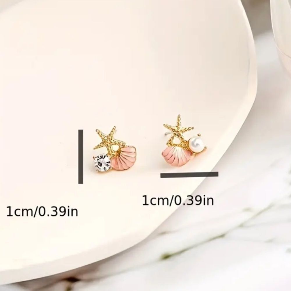 ✨🆕✨ Elegant Starfish ⭐️ Shell 🐚 Earrings✨ - Picture 4 of 11